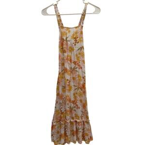 Billabong Girls Medium Floral Sunshine Summer Long Dress Adjustable Straps Beach